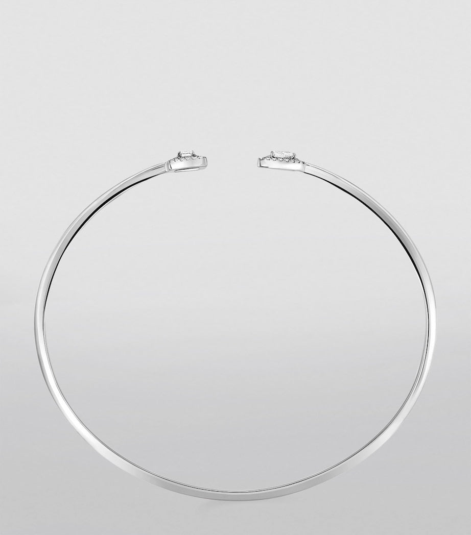 Messika My Twin white gold bangle with 0.35ct diamonds, UK version