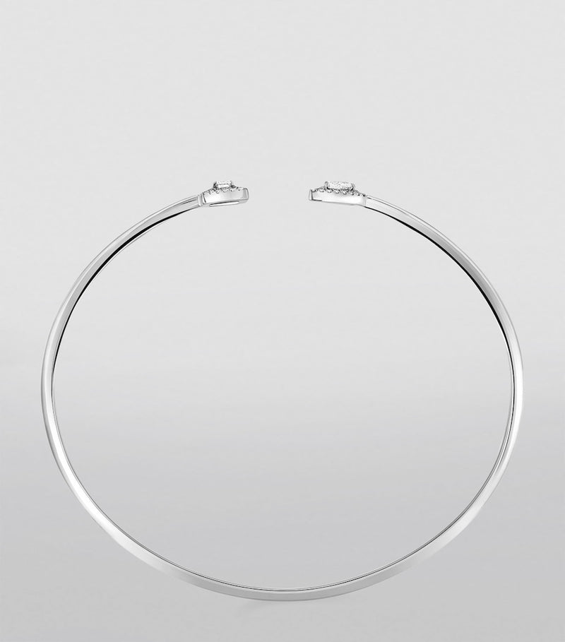 Messika My Twin white gold bangle with 0.35ct diamonds, UK version
