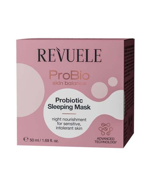 Revuele Pro Bio Skin Balance Probiotic Sleeping Mask, imported from the UK