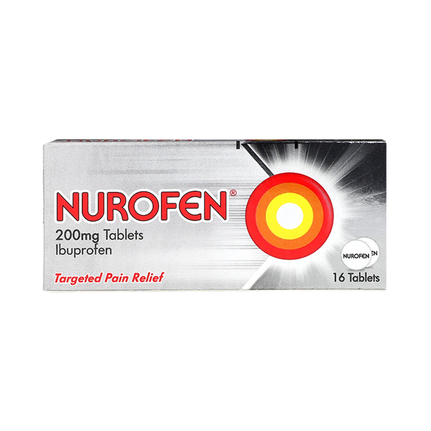 Nurofen 200mg tablets 16 pack, imported from the UK