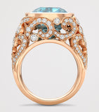 Boodles Royal Damask ring with diamonds and zircon (British brand)