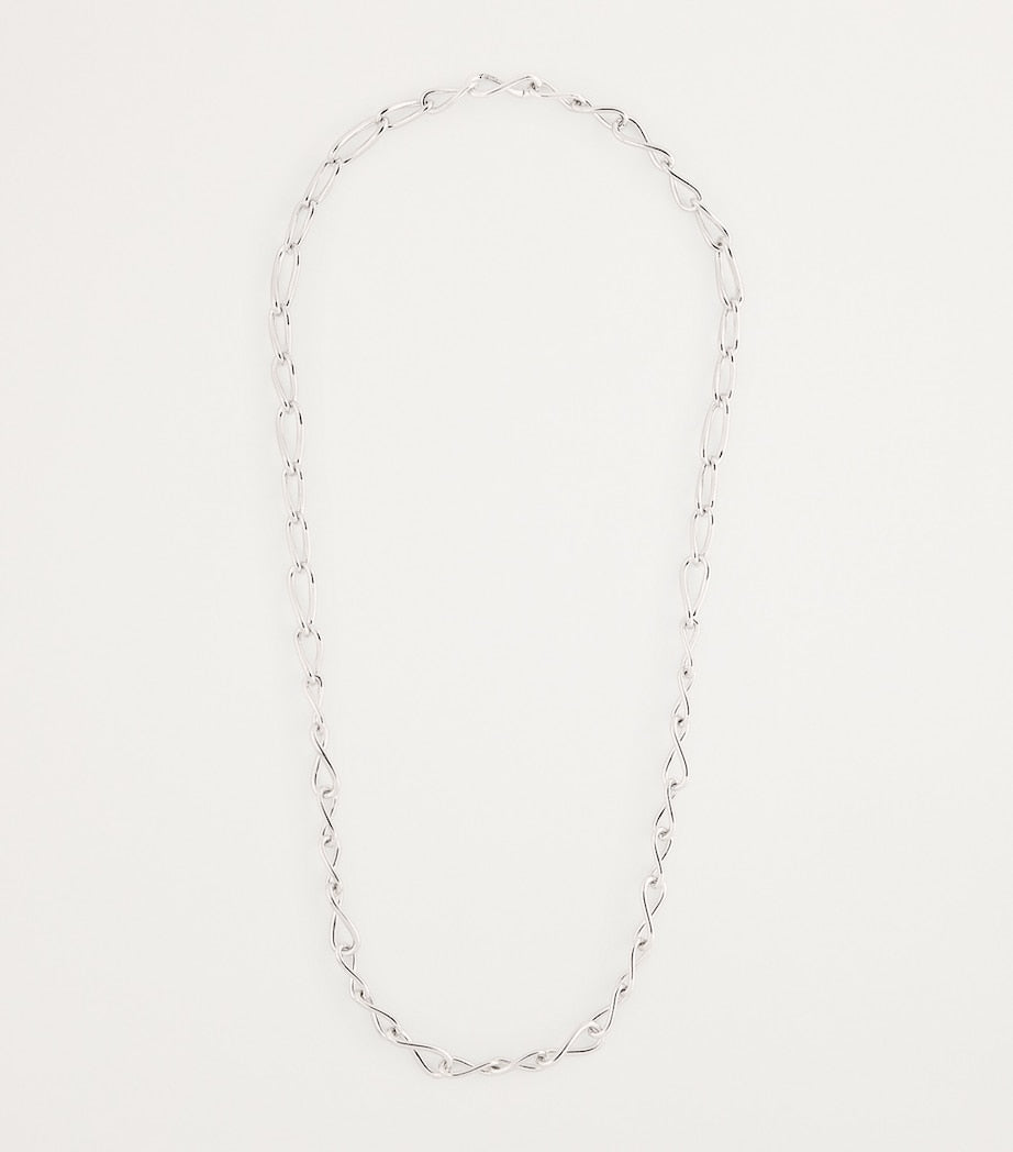 Astrid & Miyu infinity chain necklace recycled sterling silver, UK version