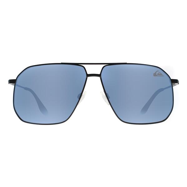 Quiksilver QS3009 matte black blue mirrored polarised sunglasses (British brand)