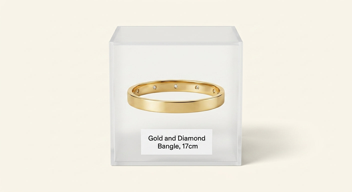 Cartier LOVE 4-diamond yellow gold bracelet, imported from the UK