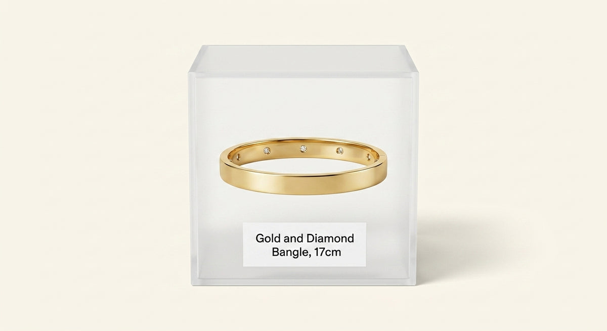 Cartier LOVE 4-diamond yellow gold bracelet, imported from the UK