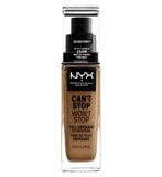 NYX Professional Makeup, Can't Stop Won't Stop Full Coverage Foundation Vegetarian & Vegan Boots GOLDEN HONEY  