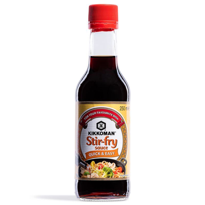 Kikkoman Asian stir-fry sauce bottle (British brand)