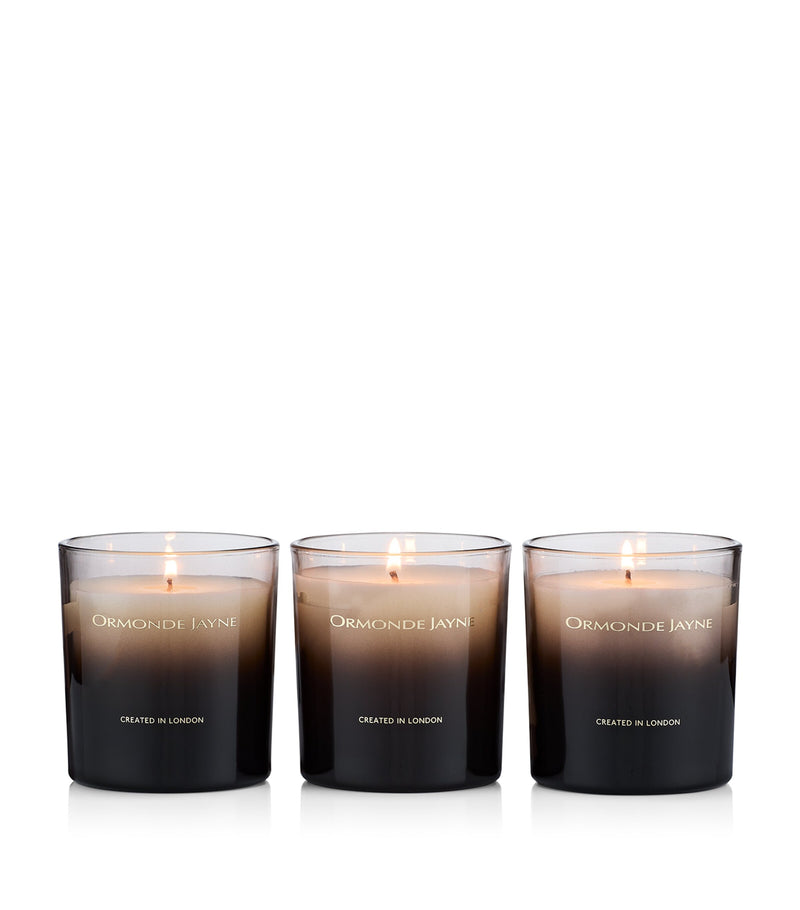Ormonde Jayne floral candle gift set 3 x 170g, imported from the UK