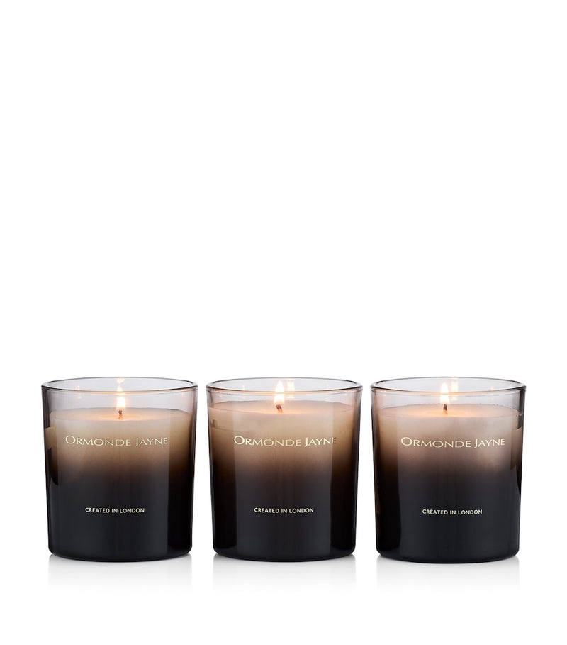 Ormonde Jayne floral candle gift set 3 x 170g, imported from the UK