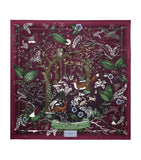 Aspinal of London Woodland silk scarf 90cm - British product