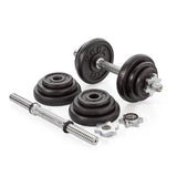 York Fitness cast iron dumbbell set with metal collars 20kg, UK version