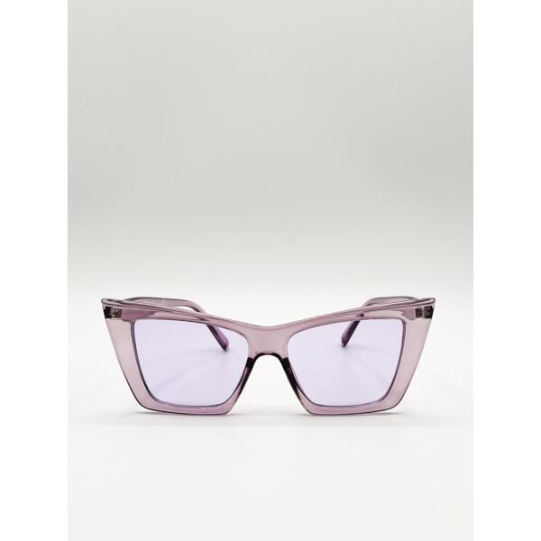 SVNX oversized cateye sunglasses in purple, UK version