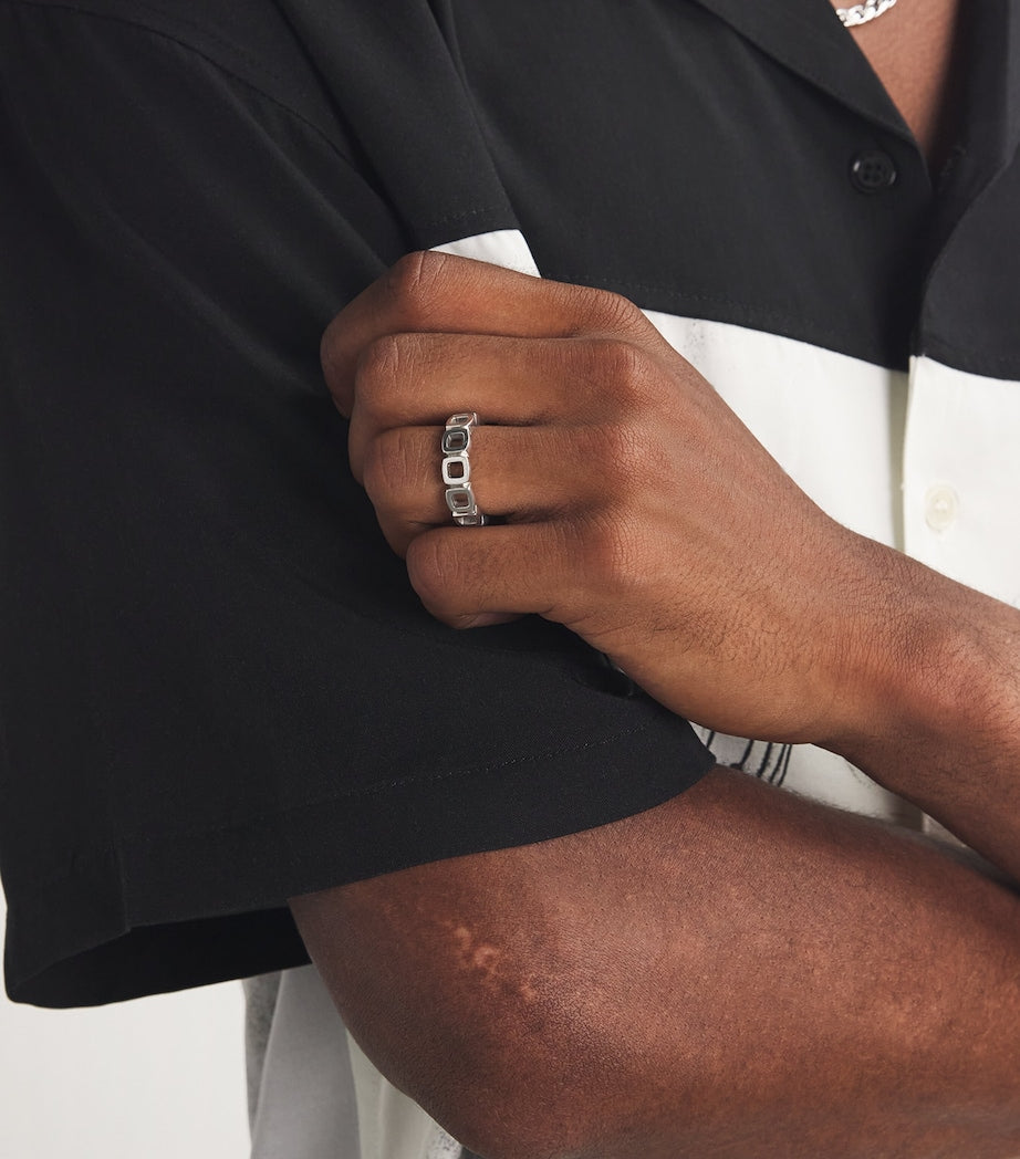 Tom Wood cushion open ring recycled sterling silver, imported from the UK