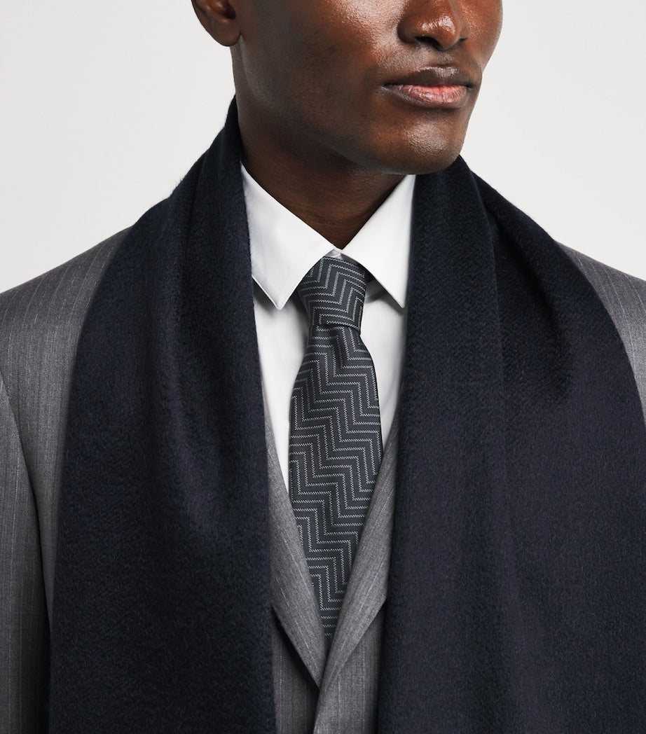 Giorgio Armani silk chevron tie 7cm - British product