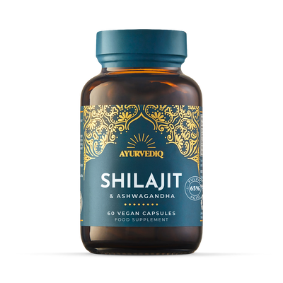 Holland & Barrett Ayurvediq Shilajit Extract & Organic Ashwagandha Capsules - 60 Vegan Capsules- Buy online at McGrocer