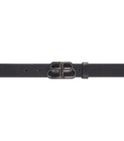Balenciaga leather belt with burnished hardware and buckle fastening - British product
