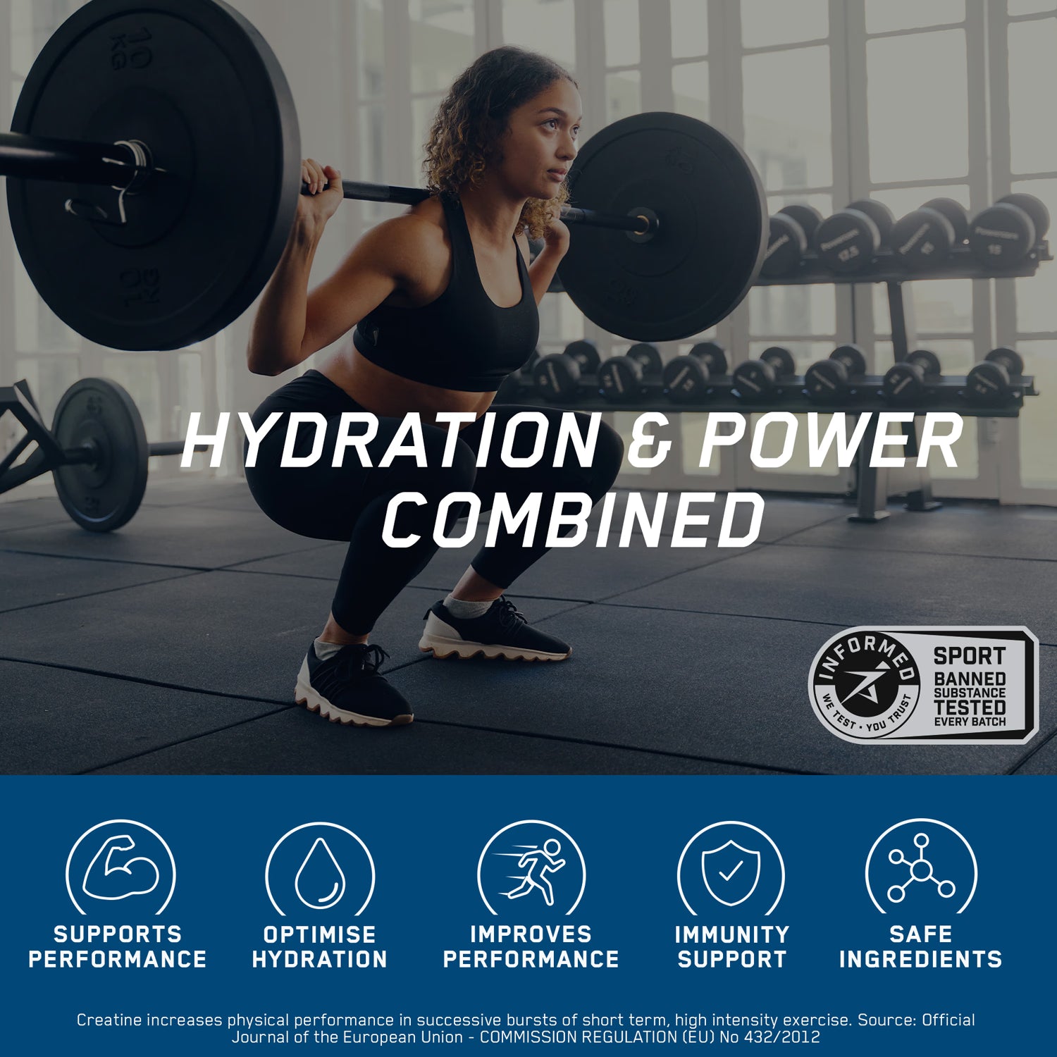 Applied Nutrition Creatine+ Hydration Berry 300g (British brand)