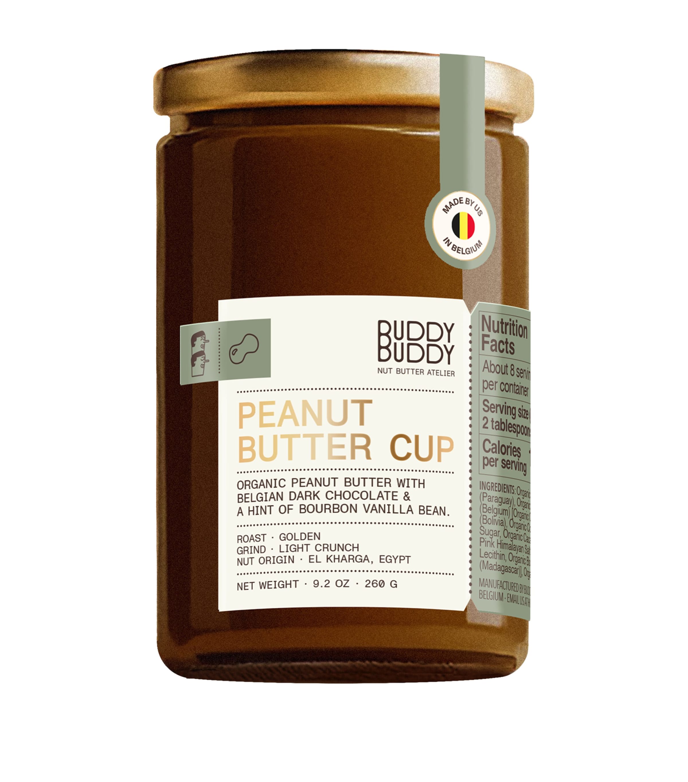 Buddy Buddy Peanut Butter Cup nut butter spread 260g - British product