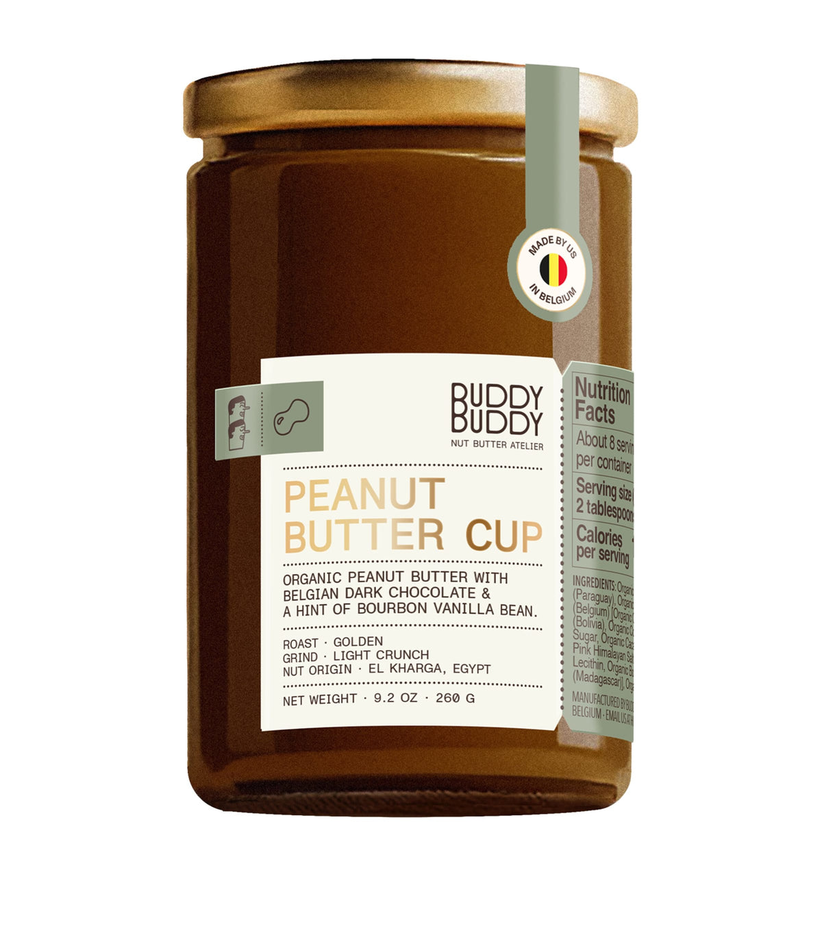 Buddy Buddy Peanut Butter Cup nut butter spread 260g - British product
