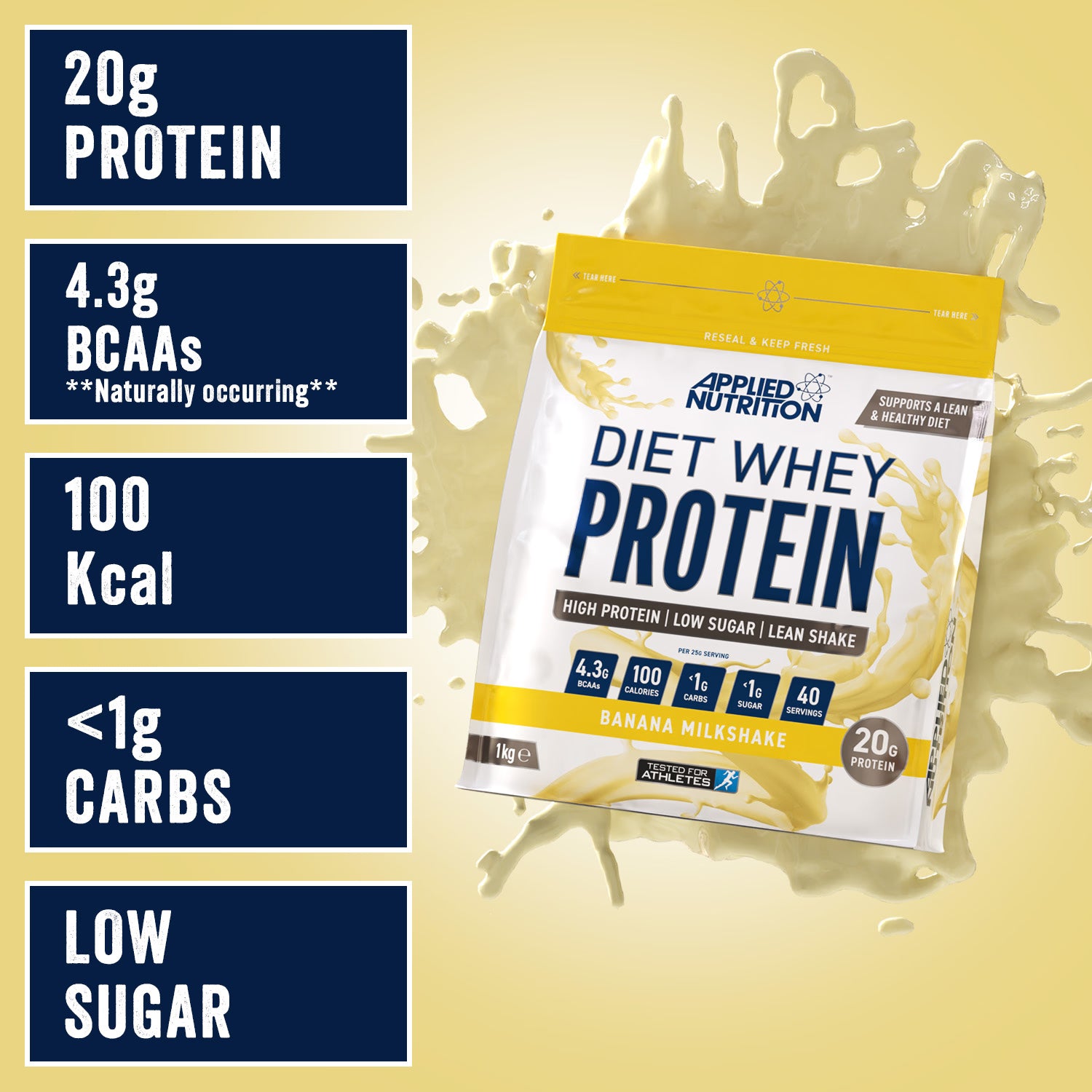 Applied Nutrition Diet Whey Protein Banana Milkshake 1kg - British product