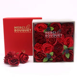 Merci Boutique soap bouquet red rose square (British brand)