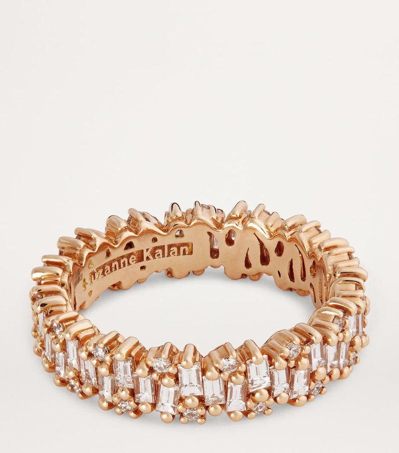 Suzanne Kalan rose gold diamond eternity ring, imported from the UK