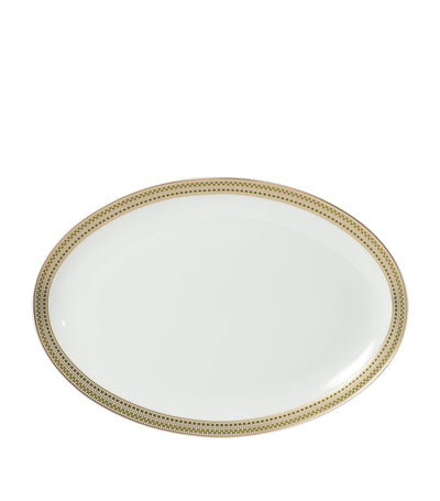 Geometric Mosaic Oval Porcelain Platter 38cm