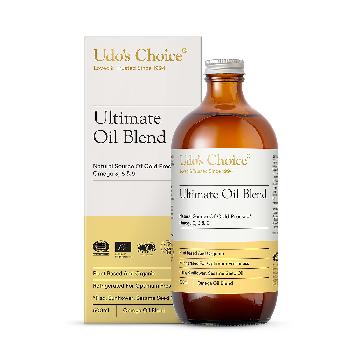 Udo's Choice Omega 3-6-9 Ultimate Oil Blend 500ml - British product