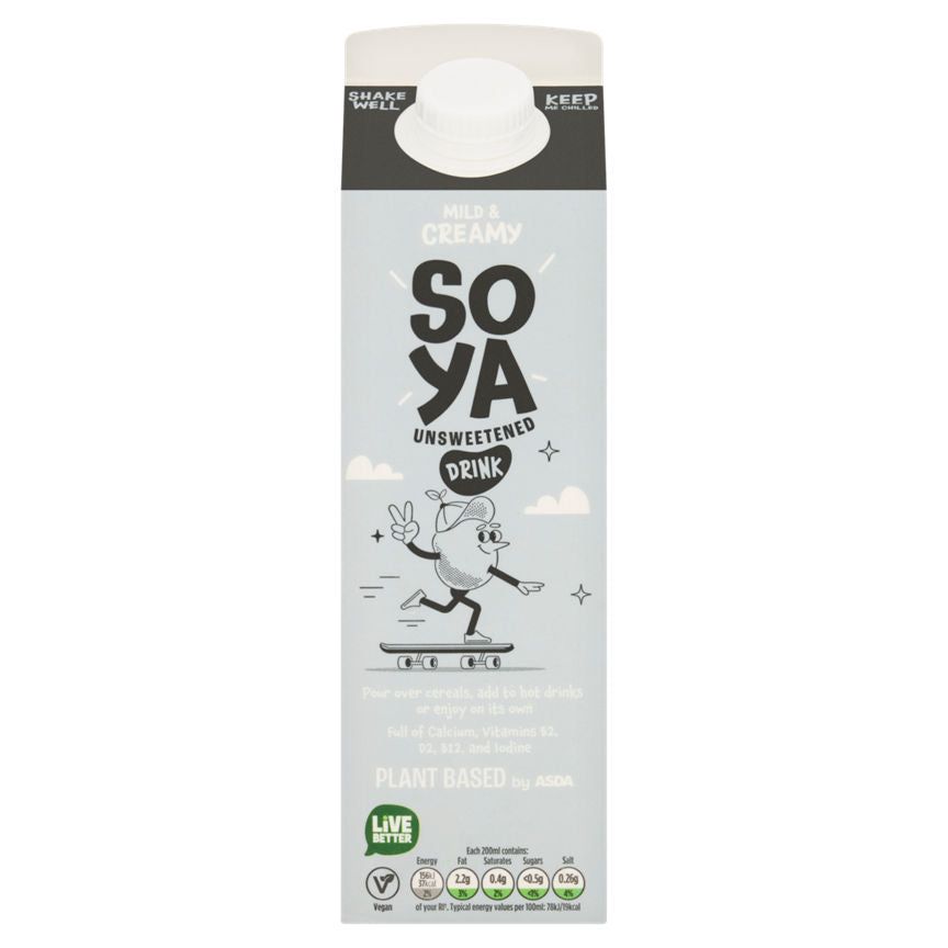 Plant Based by ASDA Unsweetened Soya 1 Litre GOODS ASDA   