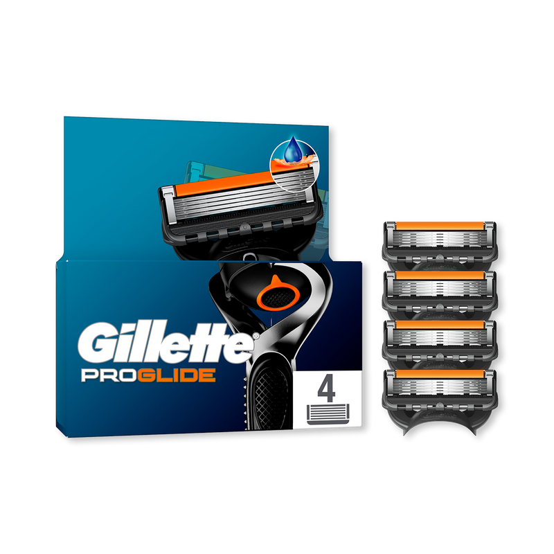 Gillette ProGlide razor refills 4 blades, imported from the UK