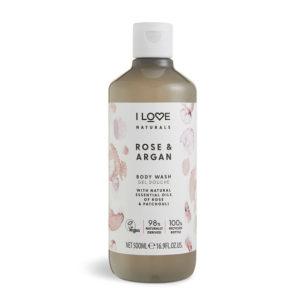 I Love Naturals body wash rose argan 500ml, UK version