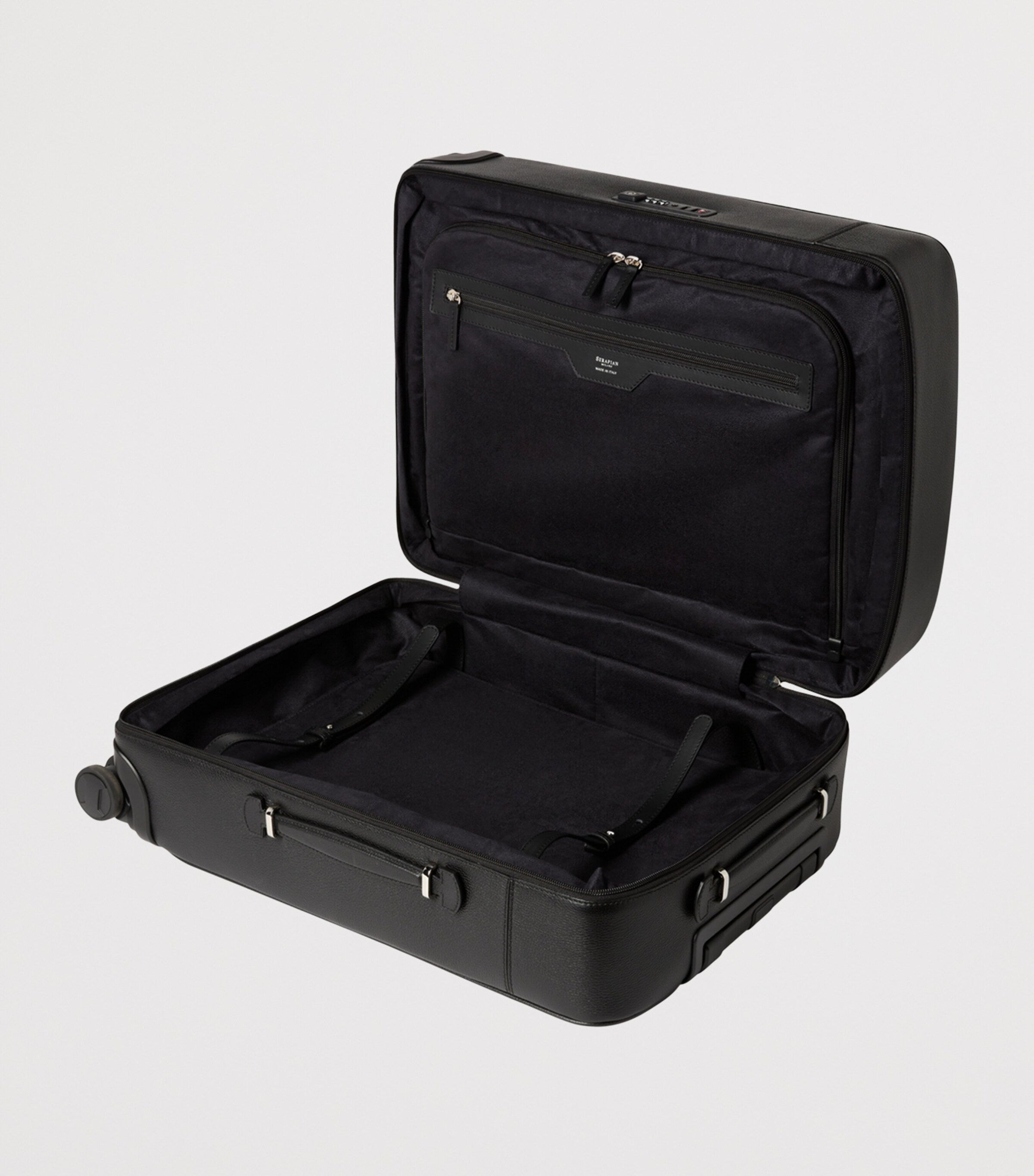 Serapian calfskin hard carry-on suitcase 55cm (British brand)