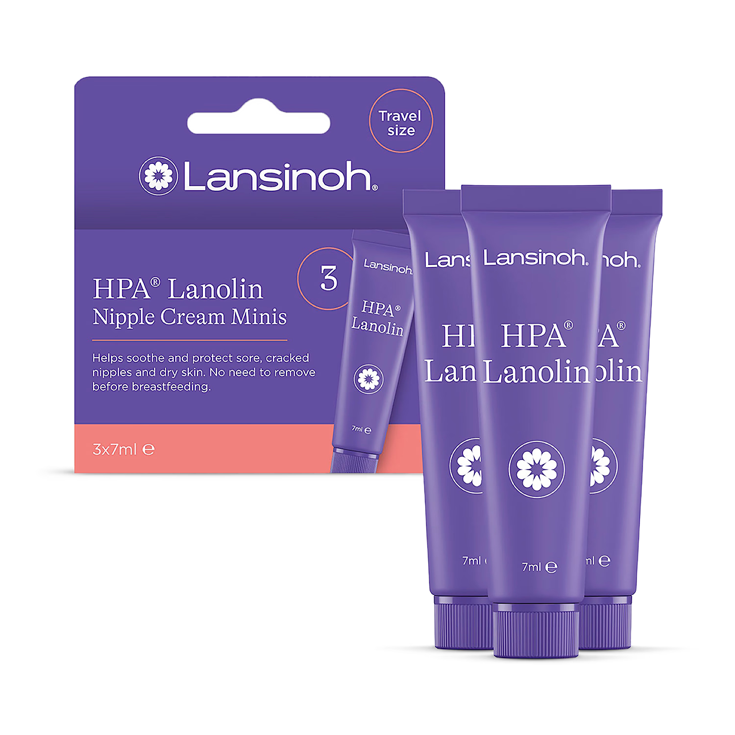 Lansinoh nipple cream Minis 3 x 7ml (British brand)