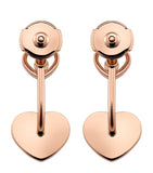 Chopard Happy Hearts rose gold earrings with mother-of-pearl, imported from the UK
