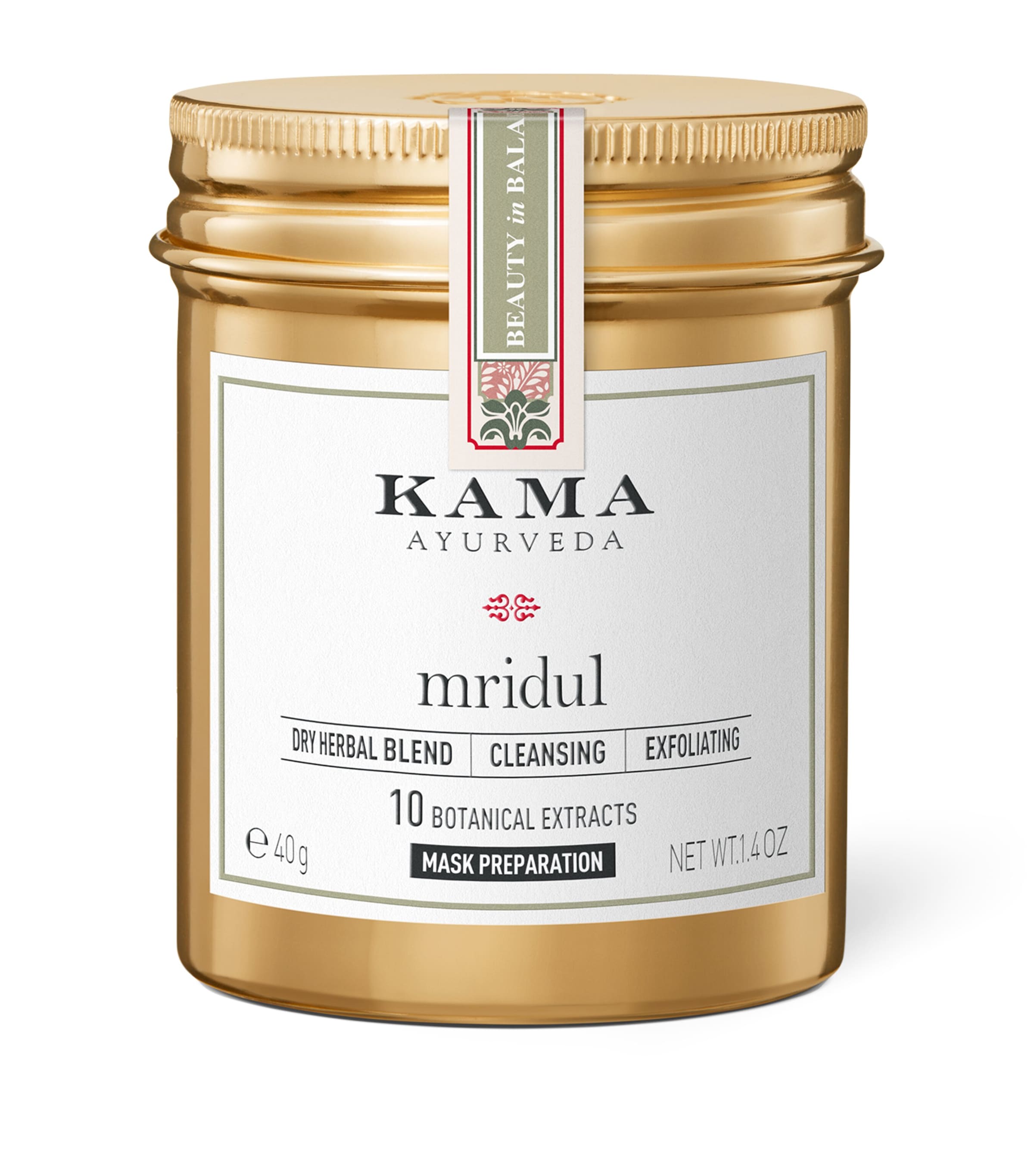 KAMA AYURVEDA Mridul Dry Herbal Blend facial scrub 40g, UK version