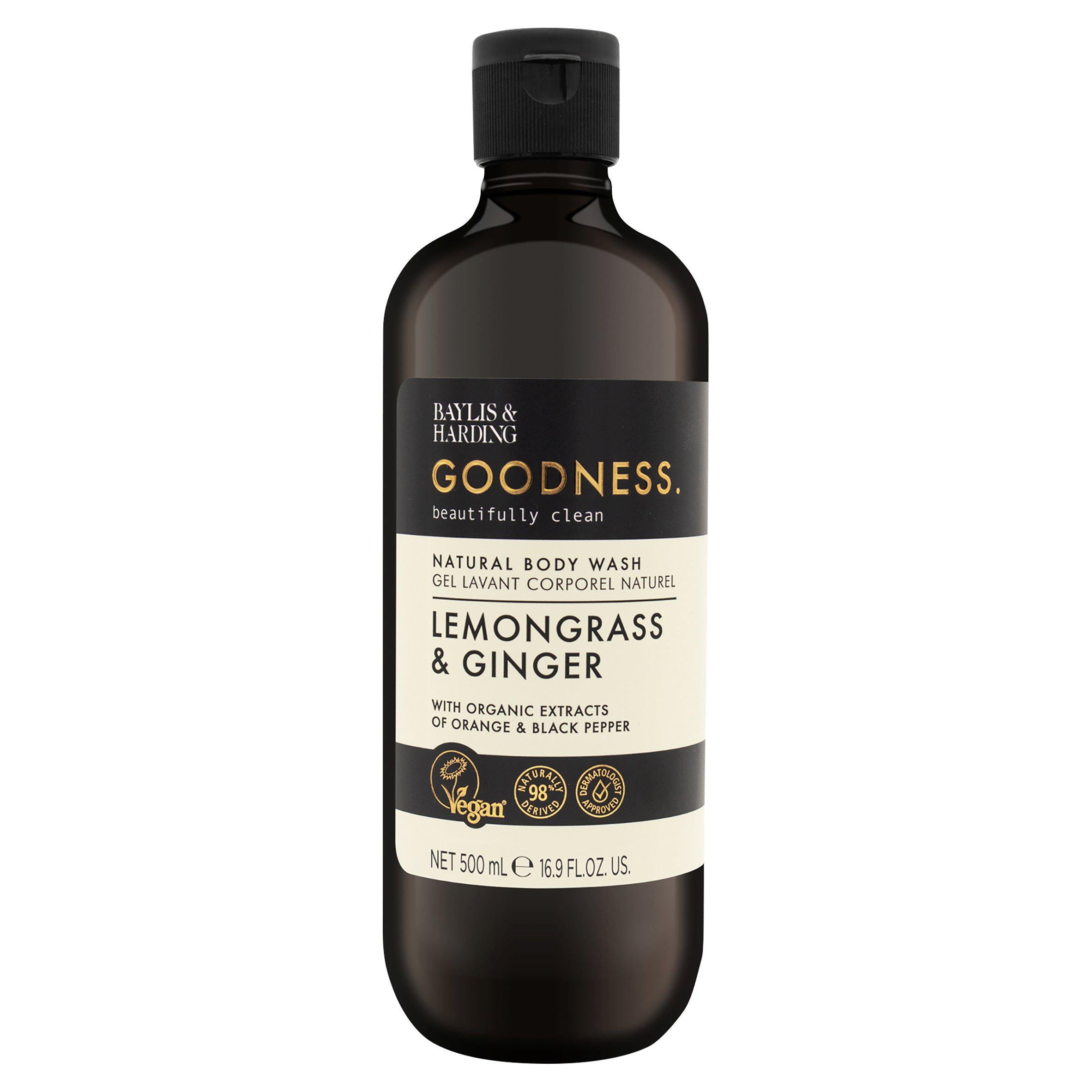 Baylis & Harding Goodness Lemongrass & Ginger Natural Body Wash 500ml GOODS Sainsburys   