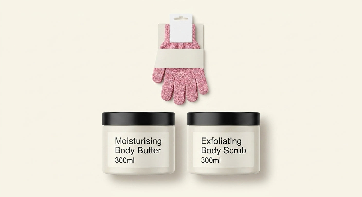 Soap & Glory exfoliating tan prep bundle, UK version