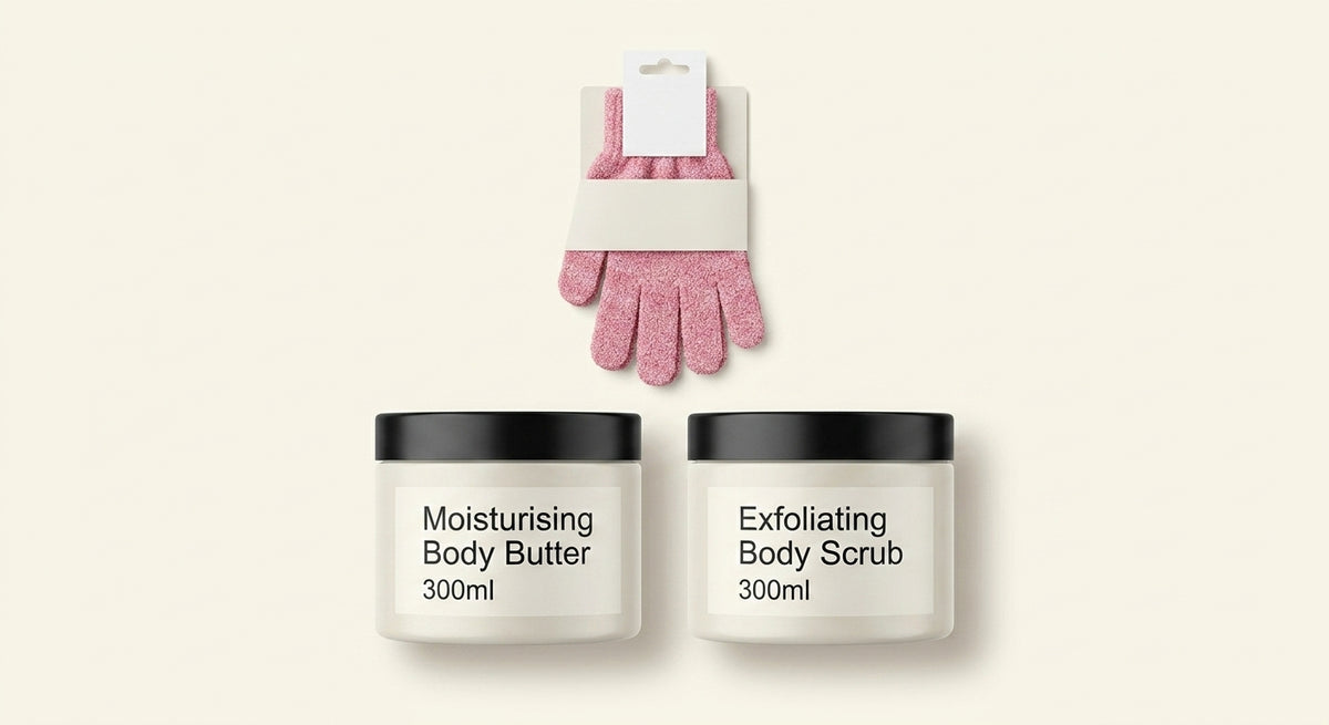 Soap & Glory exfoliating tan prep bundle, UK version