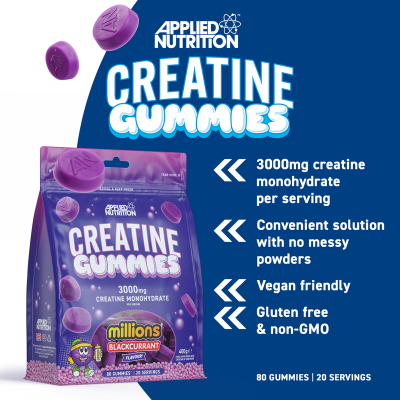 Applied Nutrition Creatine Gummies Blackcurrant 400g - British product