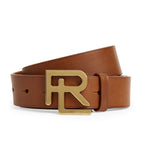 Ralph Lauren Purple Label leather belt 3cm gold buckle (British brand)