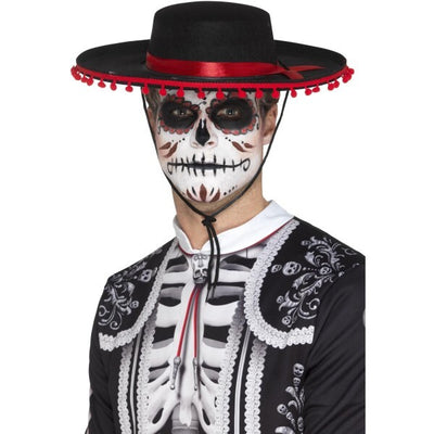 Superdrug Smiffys Day of the Dead Senor Hat, Black & Red- Buy online at McGrocer