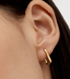 Monica Vinader gold vermeil mini Alta huggie earrings (British brand)