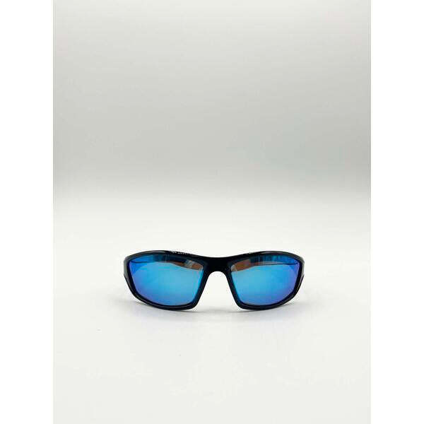 SVNX Thin Racer sunglasses black blue lens TAC, imported from the UK