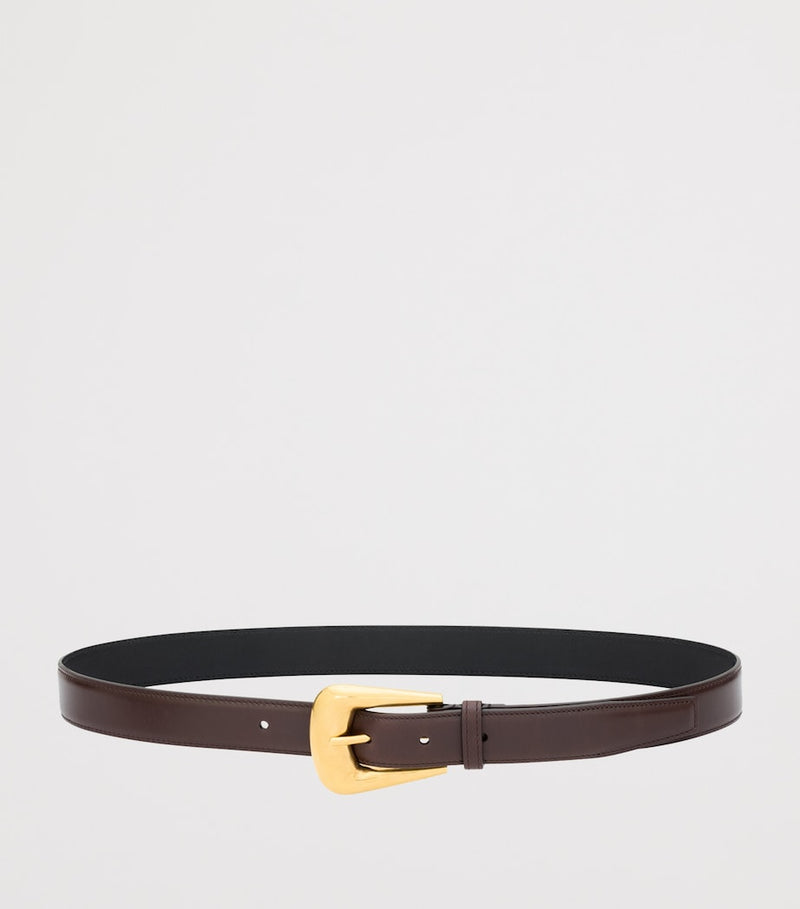 Saint Laurent leather folk buckle belt 2.5cm - British product