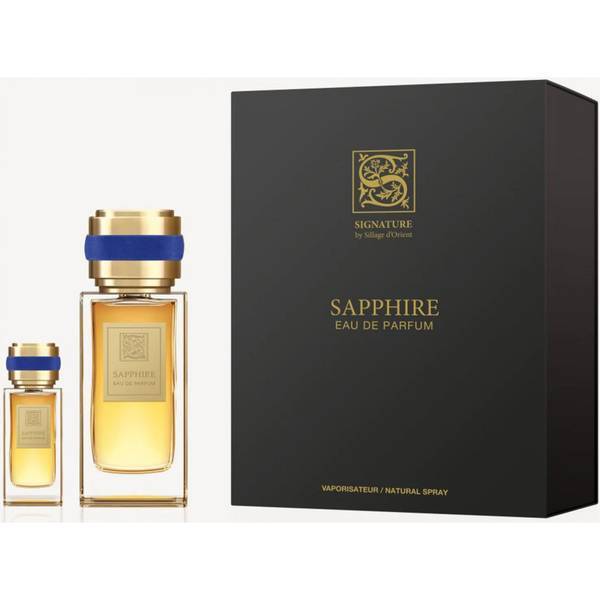 Signature Sapphire perfume set 100ml 15ml with refill funnel - British product