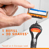 Gillette Fusion5 razor refills 4 count, imported from the UK