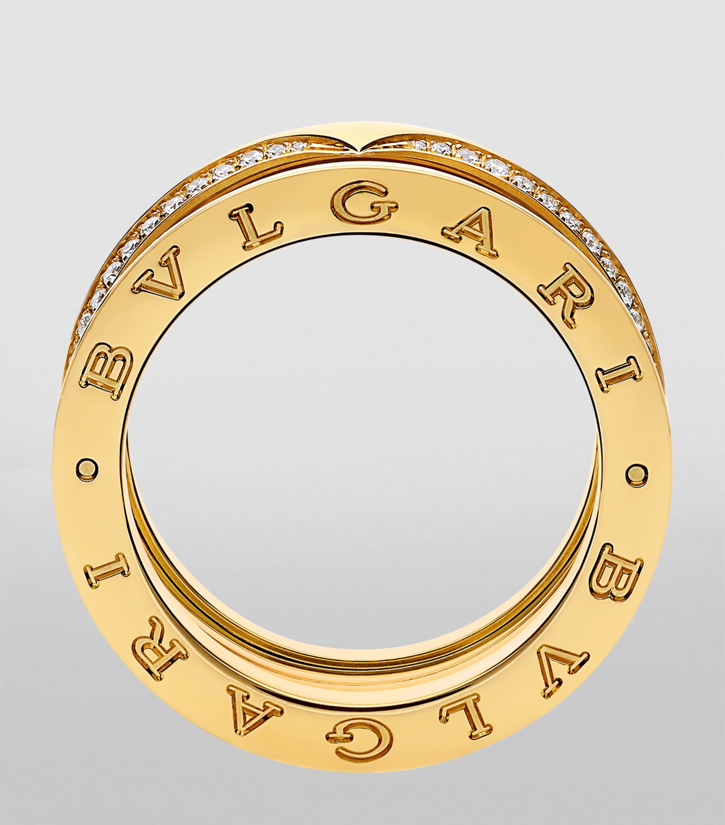 Bvlgari B.zero1 three-band yellow gold diamond ring - British product