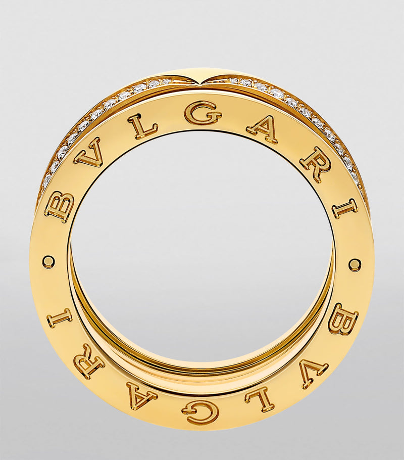 Bvlgari B.zero1 three-band yellow gold diamond ring - British product