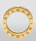 Bvlgari B.zero1 three-band yellow gold diamond ring - British product