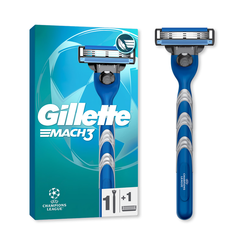 Gillette Mach3 razor with 1 blade refill, UK version